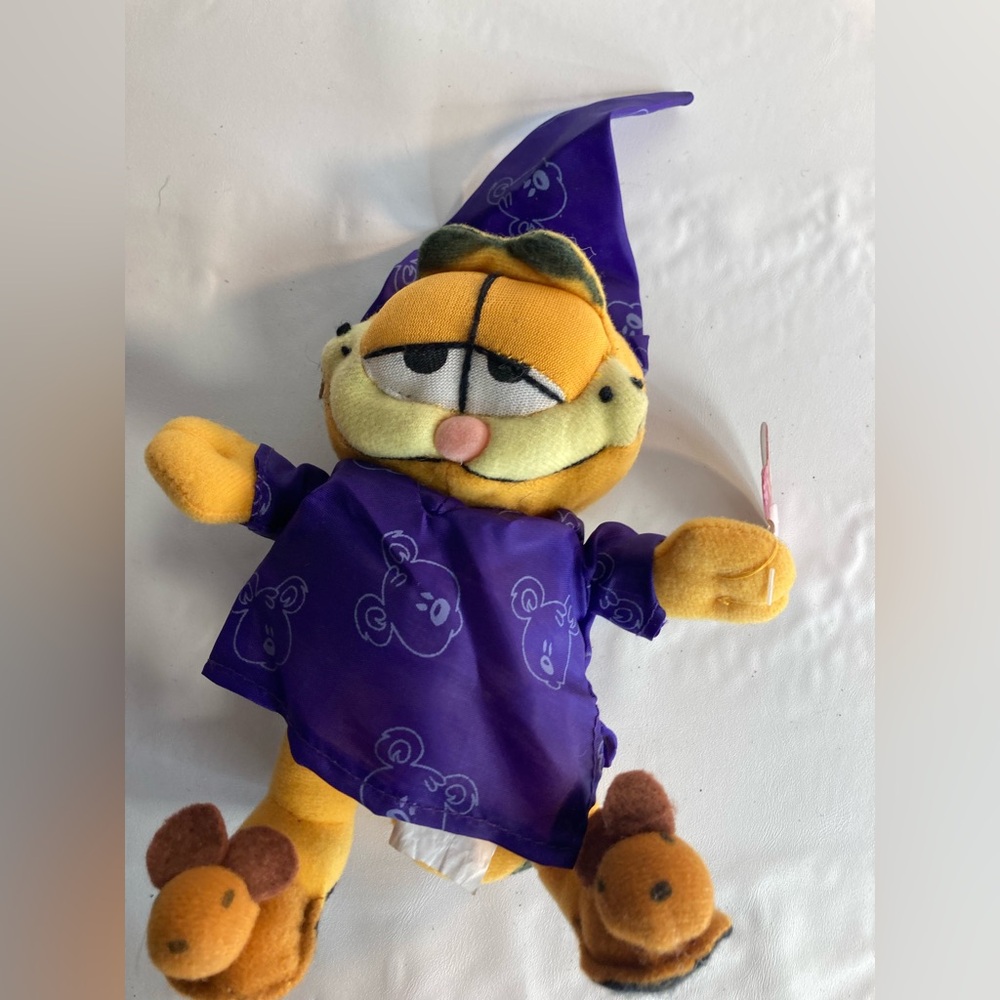 VTG Garfield In Pajamas & Slippers Plush Purple Play by Play Toys Stuffed NWT